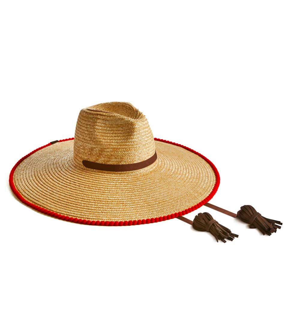 Rossella Red Tassels Straw Hat, Designer Collection