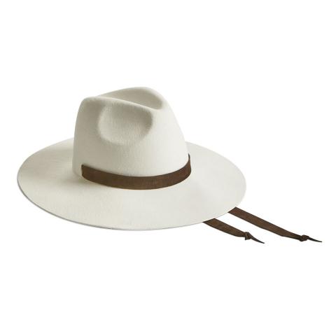 Big Fedora 9 cm - Velour white