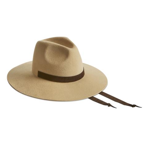 Big Fedora 9 cm - Velour beige