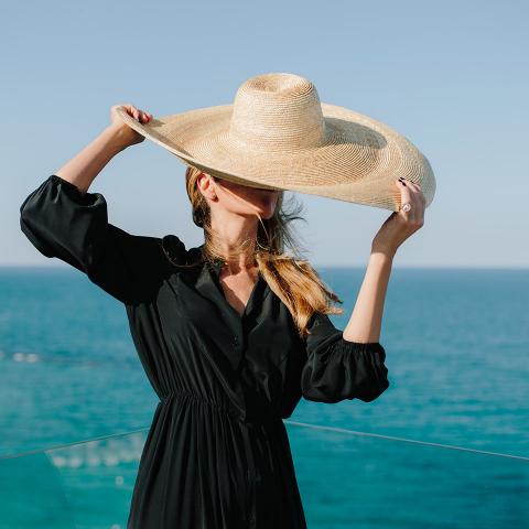 Rossella-olive-green-ribbon-straw-sun-hats-Montegallo