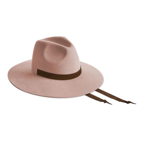 Big Fedora 9 cm - Velour pink