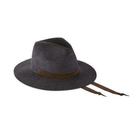 Lady Fedora 6,5 cm - Velour blue