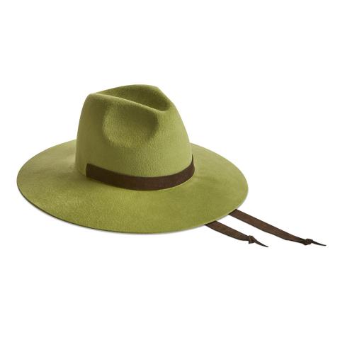 Big Fedora 9 cm - Velour verde