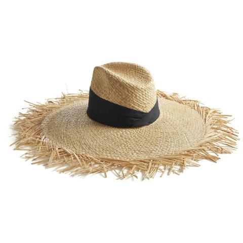 Big-Fringe-fascia-nero-cappello-di-paglia-montegallo