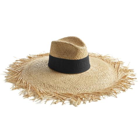 Big-Fringe-fascia-nero-retro-cappello-di-paglia-montegallo