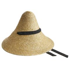 Travel Olive Green Ribbon Straw Hat, Designer Collection